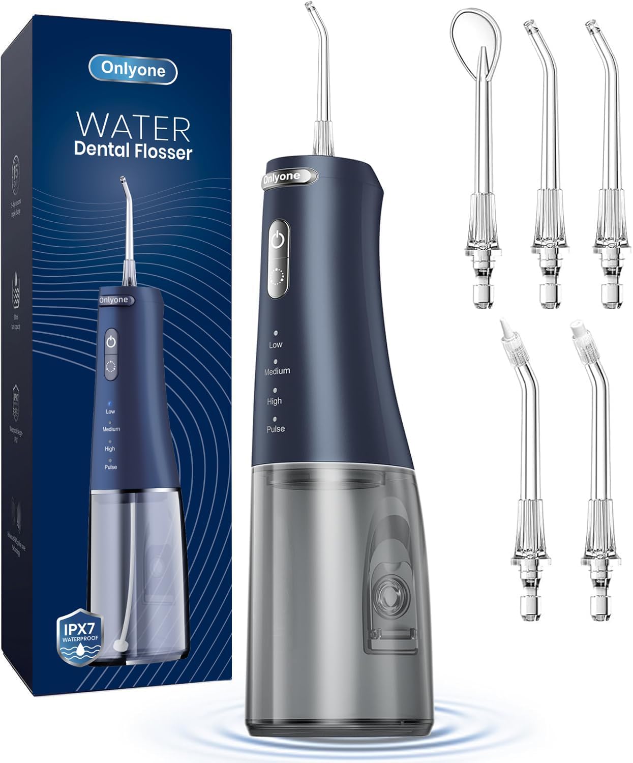Ultimate Portable Water Flosser - Adjustable Pressure, Rechargeable, 300ml Tank for Orthodontics & Sensitive Gums, Perfect for Home & Travel