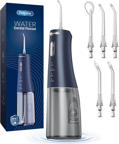 Ultimate Portable Water Flosser - Adjustable Pressure, Rechargeable, 300ml Tank for Orthodontics & Sensitive Gums, Perfect for Home & Travel