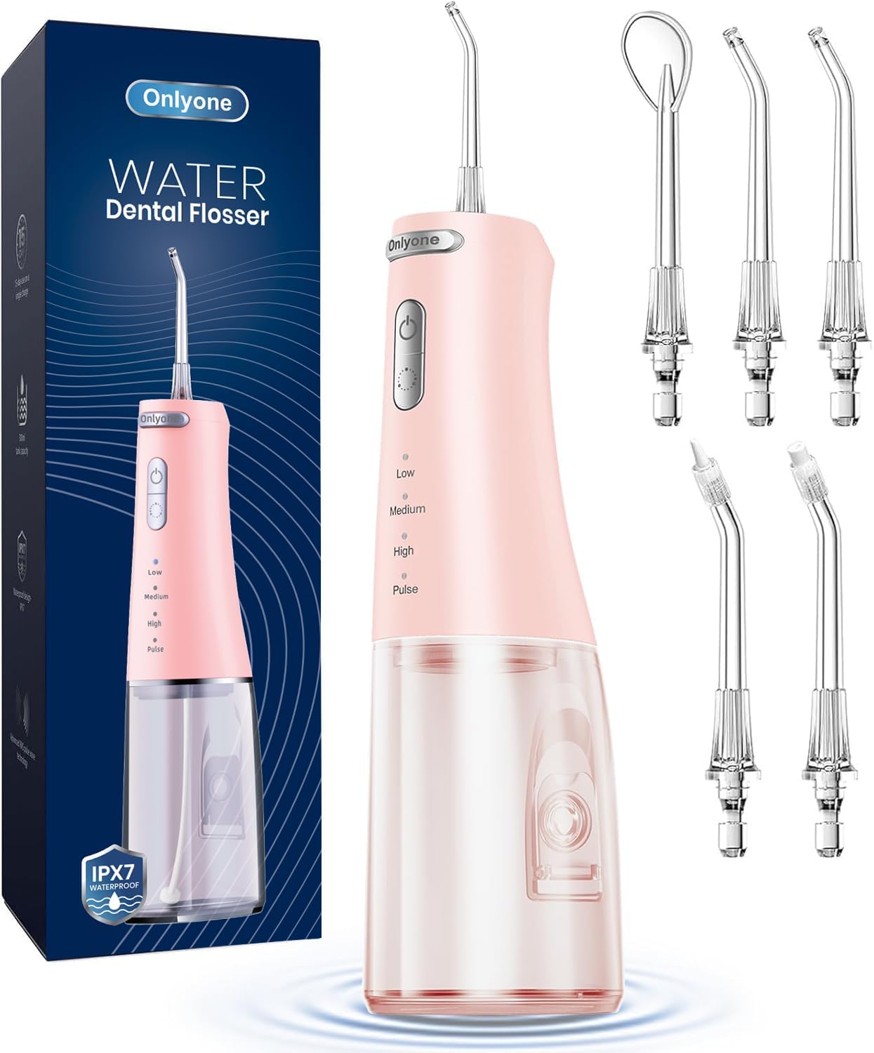 Ultimate Portable Water Flosser - Adjustable Pressure, Rechargeable, 300ml Tank for Orthodontics & Sensitive Gums, Perfect for Home & Travel