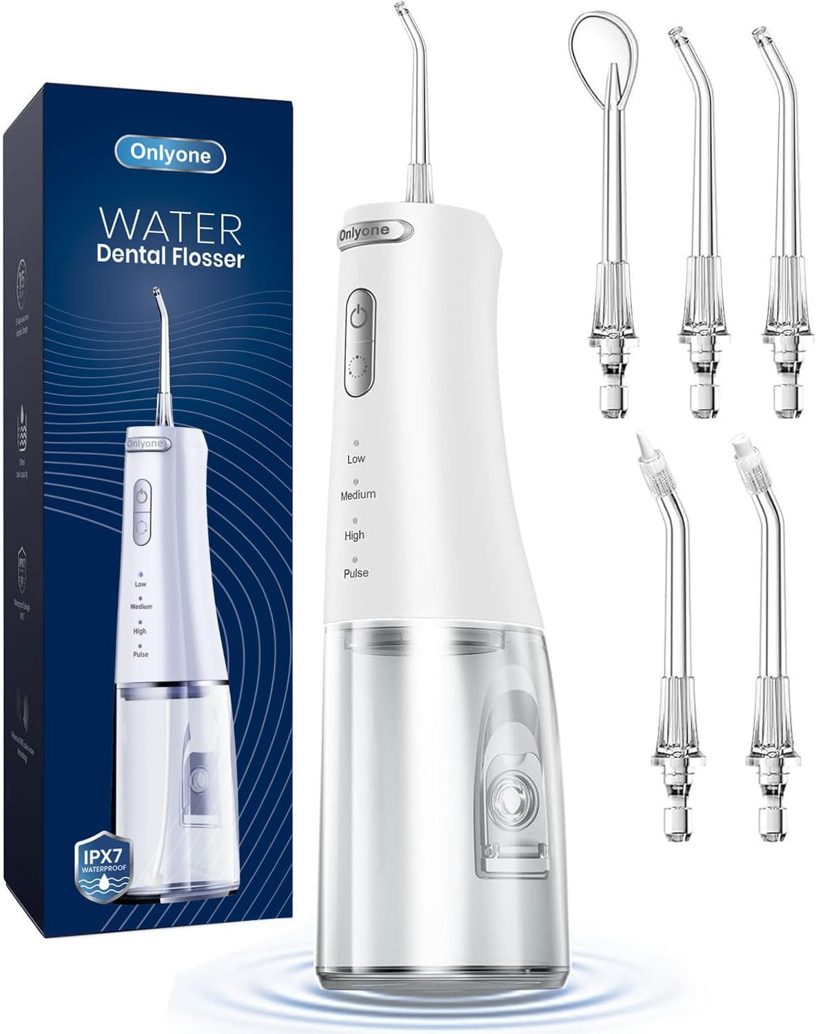 Ultimate Portable Water Flosser - Adjustable Pressure, Rechargeable, 300ml Tank for Orthodontics & Sensitive Gums, Perfect for Home & Travel
