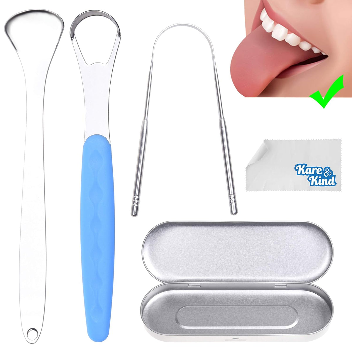 Stainless Steel Tongue Scrapers