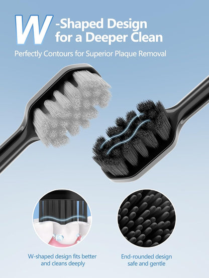 Ultimate Sonic Electric Toothbrush - 180-Day Battery Life, 42,000 VPM, 8 Brush Heads, 5 Modes, Perfect for Adults & Kids, Sensitive Teeth & Braces Care, Smart Timer, IPX7 Waterproof, USB-C Charging