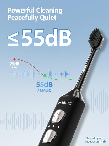 Ultimate Sonic Electric Toothbrush - 180-Day Battery Life, 42,000 VPM, 8 Brush Heads, 5 Modes, Perfect for Adults & Kids, Sensitive Teeth & Braces Care, Smart Timer, IPX7 Waterproof, USB-C Charging